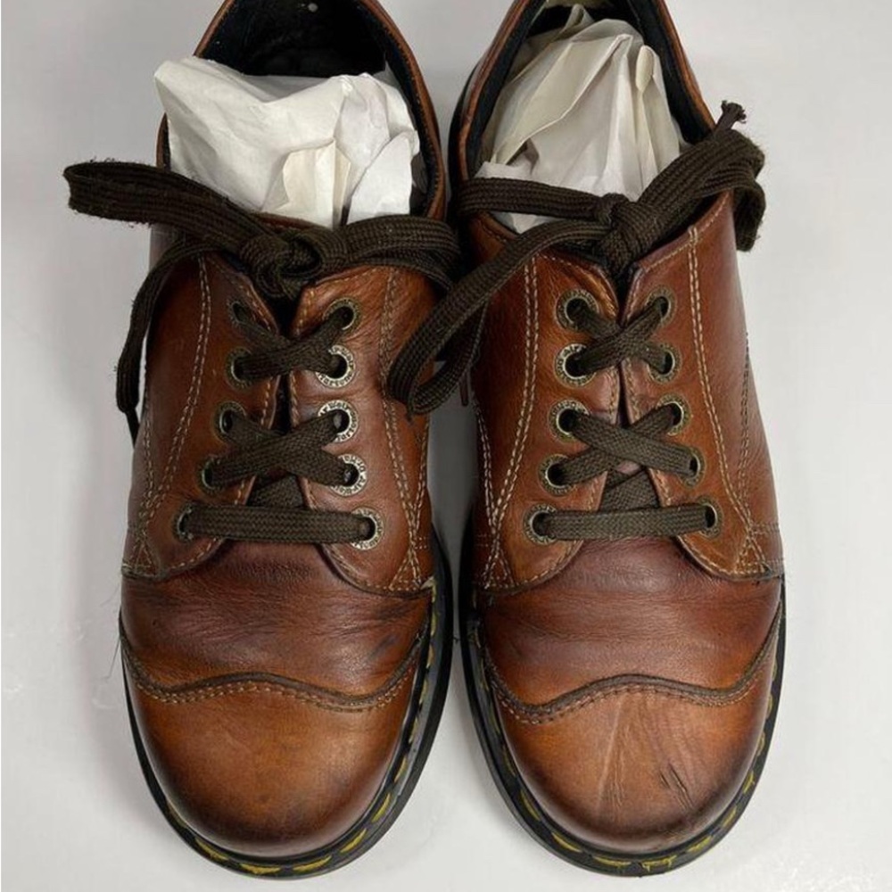 Dr Martens Platform Oxford Shoes Brown UK 7 RARE 0200229618 US sz‎ 7.5 - Picture 2 of 7